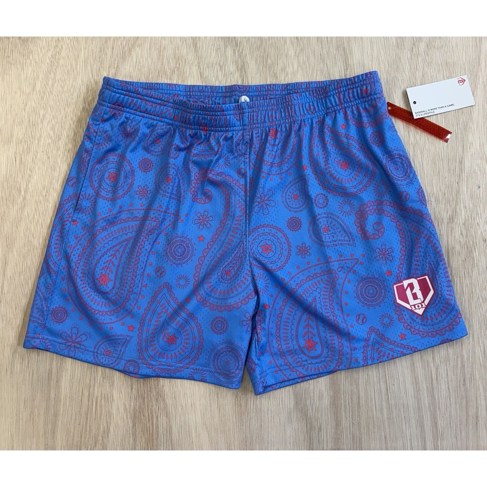 Baseball Lifestyle 101  Blue Pink Paisley Shorts  Mens Size XL Brand New NWT